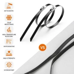 Stainless Steel Cable Tie Gun Set With 300-Pcs Different Sizes Black Metal Zip Ties For Fencing Exhaust Pipes -Dewalt Tools Shop nvnoo concrete accessories 8q7l9m0d 40 1000