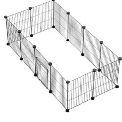 11.8 In. X 15 In. X 0.2 In. Black Metal Wire Yard Animal Fencing Posts For Dogs And Small Animals (12-Pack)