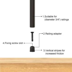 3/4 In. X 36 In. Round Aluminum Deck Baluster With Screws Conector For Railing Fencing, Black (30-Pack) -Dewalt Tools Shop nvnoo safety traffic control 7i3e5v1a a0 1000