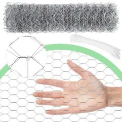 13.7 In. X 393.7 In. Hexagonal Galvanized Wire Netting For Pet Rabbit Chicken Fencing With 100 Cable Zip Ties, Silver -Dewalt Tools Shop nvnoo snow fencing 0c4l8o7x 31 1000