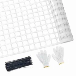 4 Ft. X 100 Ft. Plastic Safety Fence With 100 Zip Ties For Garden Fencing, White