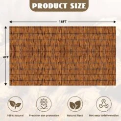 4 Ft. X 16 Ft. Reed Fencing Rolls, Decorative Bamboo Fencing For Balcony Patio Garden Backyard Outdoor, Light Russet -Dewalt Tools Shop nvnoo snow fencing 3x2v7k6f c3 1000