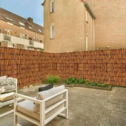 4 Ft. X 16 Ft. Reed Fencing Rolls, Decorative Bamboo Fencing For Balcony Patio Garden Backyard Outdoor, Light Russet -Dewalt Tools Shop nvnoo snow fencing 3x2v7k6f e1 1000