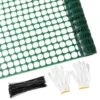 4 Ft. X 100 Ft. Plastic Safety Fence With 100 Zip Ties, For Garden Fencing, Green