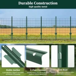 3.7 In. X 3.7 In. X 48 In. Green Metal Garden Fence U-Post For Temporary Fencing, Electric Fence Wire (10-Pack) -Dewalt Tools Shop nvnoo t posts u posts 9j3l7g8u 77 1000
