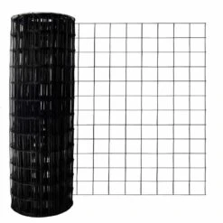 36 In. X 50 Ft. 16-Gauge PVC Coated Welded Wire Fencing For Yard Vegetable Plant Protection Poultry Netting, Black