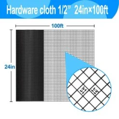 1/2 In. 24 In. X 100 Ft. 19 Gauge PVC Vinyl Coated Wire Mesh Hardware Cloth For Garden Chicken Fencing, Black -Dewalt Tools Shop nvnoo welded wire fencing 1y2m9e8f c3 1000