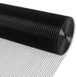 1/2 In. 48 In. X 50 Ft. 19-Gauge PVC Vinyl Coated Wire Mesh Hardware Cloth For Garden Chicken Fencing, Black