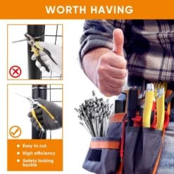 6.6 In. UV-Resistant Stainless Steel Heavy-Duty Self-Locking Zipper Belt Cutter And 50-Piece 11.8 In. Ties For Fencing -Dewalt Tools Shop nvnoo welded wire fencing 2w8m4d5c 1f 1000