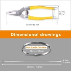6.6 In. UV-Resistant Stainless Steel Heavy-Duty Self-Locking Zipper Belt Cutter And 50-Piece 11.8 In. Ties For Fencing -Dewalt Tools Shop nvnoo welded wire fencing 2w8m4d5c c3 1000