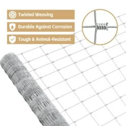 4 Ft. X 164 Ft. Silver Galvanized Steel Farm Fence, Hardware Cloth Wire Fencing For Cattle Chicken Goat Protection -Dewalt Tools Shop otryad patio parts qs yj1091 4f 1000