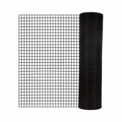 36 In. X 50 Ft. Black Galvanized Steel Vinyl Coated Hardware Cloth, 19-Gauge Chicken Wire Fencing For Garden Fencing