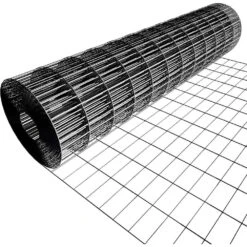 24 In. X 50 Ft. Black Galvanized Steel Welded Mesh Coated Hardware Cloth, 16-Gauge Garden Chicken Wire Fencing