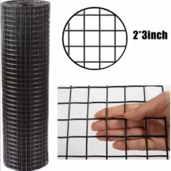 24 In. X 50 Ft. Black Coated Hardware Cloth 2 In. X 3 In. 16 Ga Wire Mesh Fence, Metal Garden Plant Chicken Fencing -Dewalt Tools Shop otryad patio parts qs yq793 1f 1000