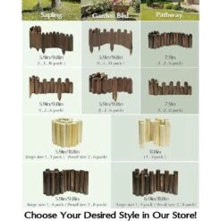 47 In. Wooden Garden Edging Decorative Small Picket Panels Flower Bed Barrier Landscape Fencing Durable Installation -Dewalt Tools Shop oyezvary compost accessories 28csa05161 1f 1000