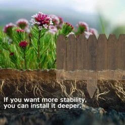 47 In. Wooden Garden Edging Decorative Small Picket Panels Flower Bed Barrier Landscape Fencing Durable Installation -Dewalt Tools Shop oyezvary compost accessories 28csa05161 44 1000