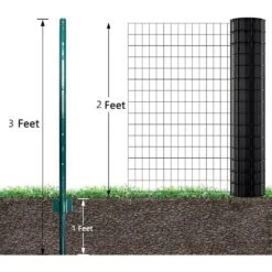 3 Ft. Sturdy Duty Metal Fence Posts Steel Fencing Poles No-Dig Garden U Post For Wire Fencing Pack Of 10 -Dewalt Tools Shop oyezvary compost accessories 28csa05168 4f 1000