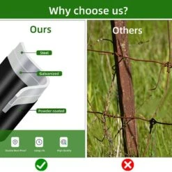 3 Ft. Metal Fence Post Steel U Post No Dig Design Light Duty Black For Wire Fencing Garden Lawn Pack Of 8 -Dewalt Tools Shop oyezvary compost accessories 28csa05171 1f 1000