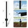 3 Ft. Metal Fence Post Steel U Post No Dig Design Light Duty Black For Wire Fencing Garden Lawn Pack Of 8 -Dewalt Tools Shop oyezvary compost accessories 28csa05171 64 1000