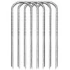 12 In. U-Shaped Silver Steel Fabric Stake, Heavy Duty Landscaping Pins For Securing Fabric, Netting & Fencing (16-Pack) -Dewalt Tools Shop oyezvary garden stakes 28csa11 4557 64 1000