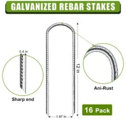 12 In. U-Shaped Silver Steel Fabric Stake, Heavy Duty Landscaping Pins For Securing Fabric, Netting & Fencing (16-Pack) -Dewalt Tools Shop oyezvary garden stakes 28csa11 4557 c3 1000