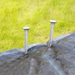 12 In. Silver Carbon Steel Fabric Stake, Heavy Duty Landscaping Pins For Securing Fabric, Netting & Fencing (8-Pack) -Dewalt Tools Shop oyezvary garden stakes 28csa11 4559 fa 1000