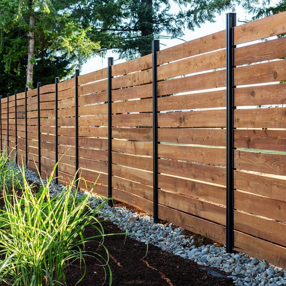 PEAK Modular Fencing 76 In. H Matte Black Aluminum Hard Surface Post For A 6 Ft. H Outdoor Privacy Fence System 12 PEAK Modular Fencing 76 In. H Matte Black Aluminum Hard Surface Post For A 6 Ft. H Outdoor Privacy Fence System - Image 10