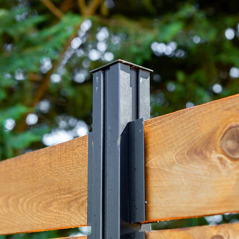 PEAK Modular Fencing 76 In. H Matte Black Aluminum Hard Surface Post For A 6 Ft. H Outdoor Privacy Fence System 6 PEAK Modular Fencing 76 In. H Matte Black Aluminum Hard Surface Post For A 6 Ft. H Outdoor Privacy Fence System - Image 4
