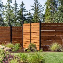 PEAK Modular Fencing 94 In. H Matte Black Aluminum In-Ground Post For A 6 Ft. H Outdoor Privacy Fence System -Dewalt Tools Shop peak deck railing systems 2491 31 1000