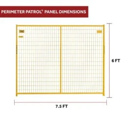 6 Ft. X 29 Ft. 4-Panel Yellow Powder-Coated Welded Wire Temporary Fencing -Dewalt Tools Shop perimeter patrol welded wire fencing rf 10006 4 40 1000
