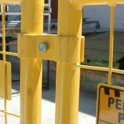 6 Ft. X 29 Ft. 4-Panel Yellow Powder-Coated Welded Wire Temporary Fencing -Dewalt Tools Shop perimeter patrol welded wire fencing rf 10006 4 fa 1000