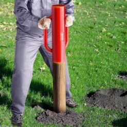 Fence Post Driver,2.7 In. Inner Diameter T Post Pole Pounder. Dig, 14LB.Carbon Steel, Farm Fencing Hole Digger, Red -Dewalt Tools Shop red vevor fence tools wldzq27inch1w6yqmv0 31 1000