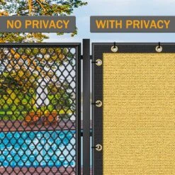 4 Ft. X 50 Ft. Privacy Screen Fence Heavy-Duty Protective Covering Mesh Fencing For Patio Lawn Garden Balcony Sand -Dewalt Tools Shop sand outdoor privacy screens 2 cvfr045010 44 1000