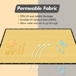 6 Ft. X 50 Ft. Privacy Screen Fence Heavy-Duty Protective Covering Mesh Fencing For Patio Lawn Garden Balcony Sand -Dewalt Tools Shop sand outdoor privacy screens 2 cvfr065010 c3 1000