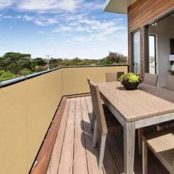 Privacy Fence Screen Heavy-Duty 90% Blockage Shade Cover Fencing Net For Wall Garden Gazebo Backyard, 3 X 25 Ft., Beige -Dewalt Tools Shop shatex snow fencing pfsbg0325 76 1000