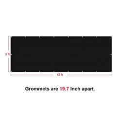 Privacy Fence Screen Heavy-Duty 90% Blockage Shade Cover Fencing Net For Wall Garden Gazebo Backyard, 3 X 12 Ft., Black -Dewalt Tools Shop shatex snow fencing pfsbl0312 c3 1000