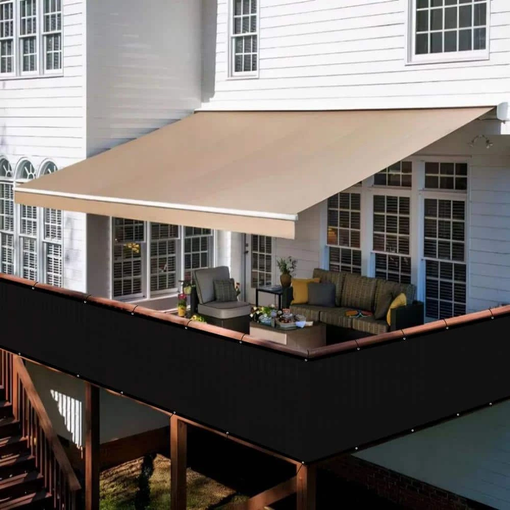 3 Ft. X 16 Ft. Privacy Fence Screen 90% Blockage Shade Temporary Fencing For Wall Gazebo Backyard Black (2-Pack) 5 3 Ft. X 16 Ft. Privacy Fence Screen 90% Blockage Shade Temporary Fencing For Wall Gazebo Backyard Black (2-Pack) - Image 3