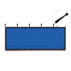 3 Ft. X 10 Ft. Privacy Fence Screen Heavy-Duty 90% Blockage Shade Cover Fencing Net For Wall Garden Gazebo Backyard Blue
