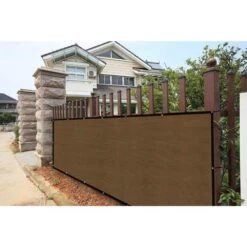 3 Ft. X 10 Ft. Privacy Fence Screen 90% Blockage Shade Temporary Fencing For Wall Gazebo Backyard Brown (2-Pack) -Dewalt Tools Shop shatex snow fencing pfsbr03102p 44 1000