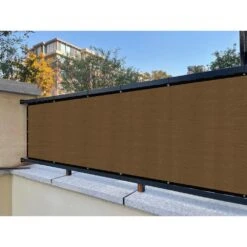 3 X 16 Ft. Privacy Fence Screen Heavy-Duty 90% Blockage Shade Cover Fencing Net For Wall Garden Gazebo Backyard Brown -Dewalt Tools Shop shatex snow fencing pfsbr0316 4f 1000