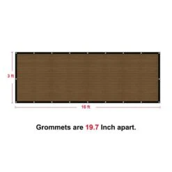 3 X 16 Ft. Privacy Fence Screen Heavy-Duty 90% Blockage Shade Cover Fencing Net For Wall Garden Gazebo Backyard Brown -Dewalt Tools Shop shatex snow fencing pfsbr0316 c3 1000