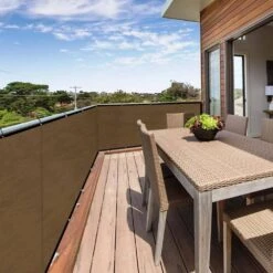 3 Ft. X 16 Ft. Privacy Fence Screen 90% Blockage Shade Temporary Fencing For Wall Gazebo Backyard Brown (2-Pack) -Dewalt Tools Shop shatex snow fencing pfsbr03162p 76 1000