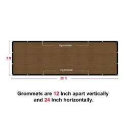 Privacy Fence Screen Heavy-Duty 90% Blockage Shade Cover Fencing Net For Wall Garden Gazebo Backyard, 3 X 25 Ft., Brown -Dewalt Tools Shop shatex snow fencing pfsbr0325 c3 1000