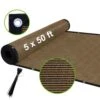 5 X 50 Ft. Privacy Fence Screen Heavy-Duty 90% Blockage Shade Cover Fencing Net For Wall Garden Gazebo Backyard Brown