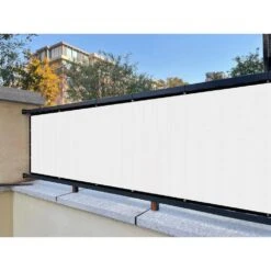 Privacy Fence Screen Heavy-Duty 90% Blockage Shade Cover Fencing Net For Wall Garden Gazebo Backyard, 3 X 10 Ft., White -Dewalt Tools Shop shatex snow fencing pfswt0310 4f 1000