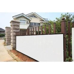 Privacy Fence Screen Heavy-Duty 90% Blockage Shade Cover Fencing Net For Wall Garden Gazebo Backyard, 3 X 16 Ft., White -Dewalt Tools Shop shatex snow fencing pfswt0316 1f 1000