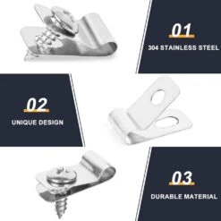 Fence Wire Clamps Stainless Steel Fencing Mounting Clips With 12-16 Gauge Welded Wire To Wood In Silver (220 Pieces) -Dewalt Tools Shop silver afoxsos fence hardware snph020in0210 1f 1000