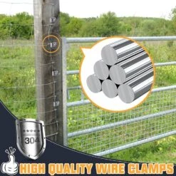 Fence Wire Clamps Stainless Steel Fencing Mounting Clips With 12-16 Gauge Welded Wire To Wood In Silver (220 Pieces) -Dewalt Tools Shop silver afoxsos fence hardware snph020in0210 44 1000