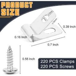 Fence Wire Clamps Stainless Steel Fencing Mounting Clips With 12-16 Gauge Welded Wire To Wood In Silver (220 Pieces) -Dewalt Tools Shop silver afoxsos fence hardware snph020in0210 4f 1000