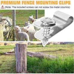 Fence Wire Clamps Stainless Steel Fencing Mounting Clips With 12-16 Gauge Welded Wire To Wood In Silver (220 Pieces) -Dewalt Tools Shop silver afoxsos fence hardware snph020in0210 c3 1000